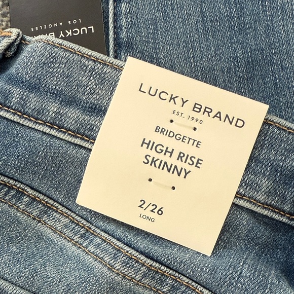 Lucky Brand Bridgette High Rise Skinny Blue Jeans - Long - Picture 4 of 4